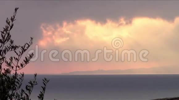 地中海的日落视频的预览图