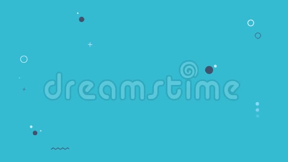 蓝色背景的图形元素动画视频的预览图