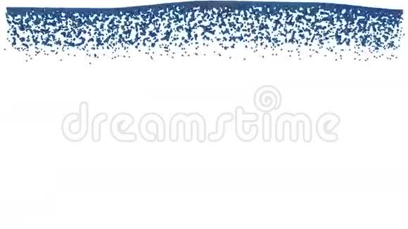 液体如蓝色油漆落在白色表面或屏幕上用于背景或覆盖阿尔法通道包括使用视频的预览图