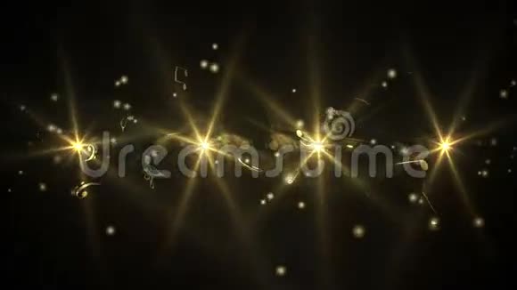 黑色的金色抽象音乐设计视频的预览图