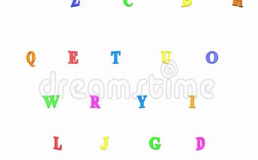 呈现彩色字母字符的动画视频的预览图