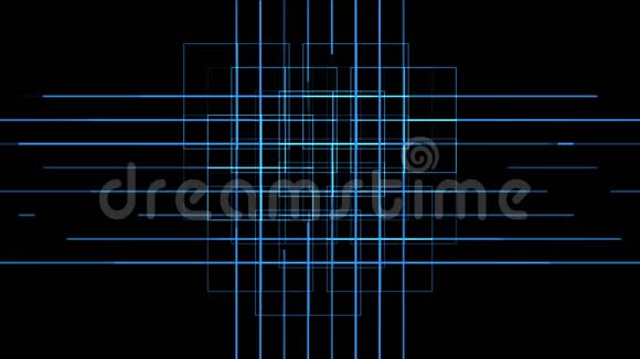 虚拟电路科技线矩阵编织粒子背景视频的预览图
