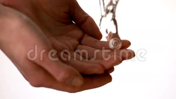 女人用水洗手视频的预览图