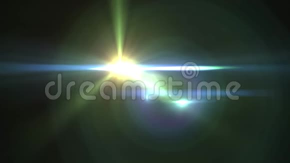 闪光褪色移动绿灯标志光学镜头星光耀斑闪亮动画循环背景新品质自然视频的预览图