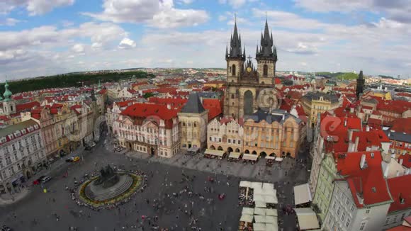 布拉格老城镇广场捷克共和国时间推移4k视频的预览图
