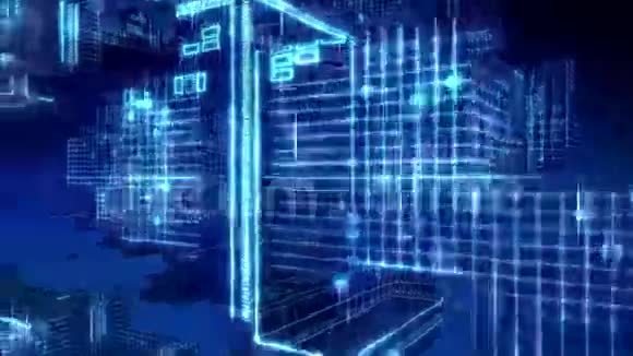 数字计算机网格矩阵技术视频的预览图