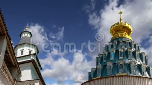 俄罗斯莫斯科地区的复活寺新耶路撒冷修道院或新耶路撒冷修道院视频的预览图