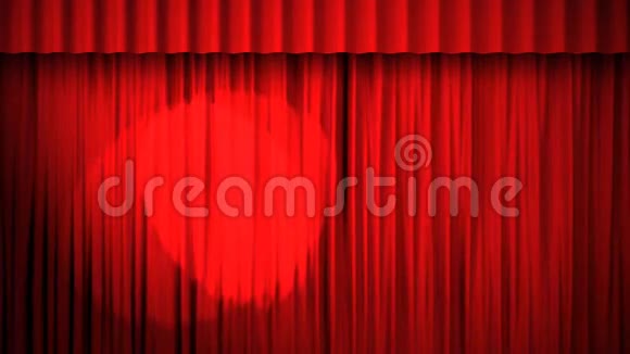 红色窗帘动画与灯光循环视频的预览图