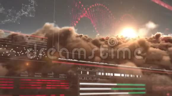 日落时分电脑屏幕对着云层视频的预览图