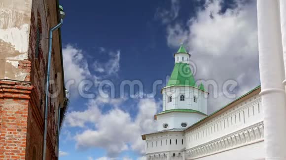 俄罗斯莫斯科地区的复活寺新耶路撒冷修道院或新耶路撒冷修道院视频的预览图