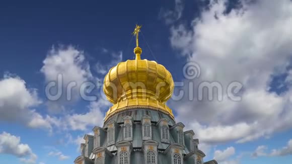 俄罗斯莫斯科地区的复活寺新耶路撒冷修道院或新耶路撒冷修道院视频的预览图