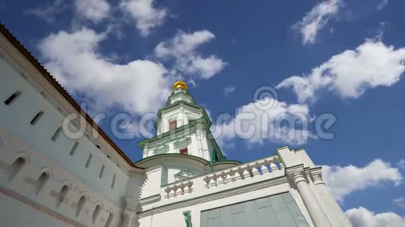 俄罗斯莫斯科地区的复活寺新耶路撒冷修道院或新耶路撒冷修道院视频的预览图