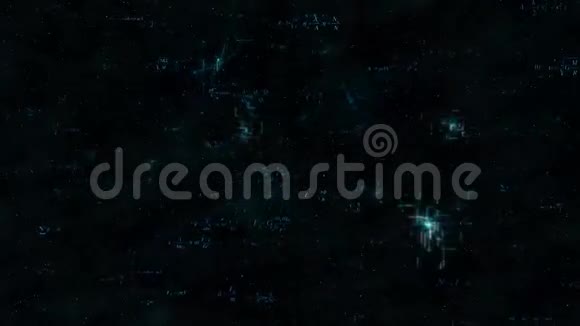 暗背景三维渲染上的浮动模板视频的预览图