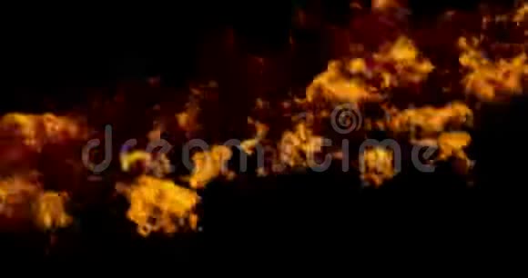 真正的火焰燃烧运动黑色背景环无缝视频的预览图