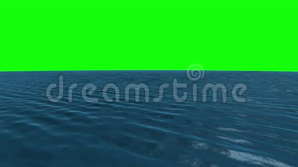 绿色的天空下依然是蔚蓝的海洋视频的预览图
