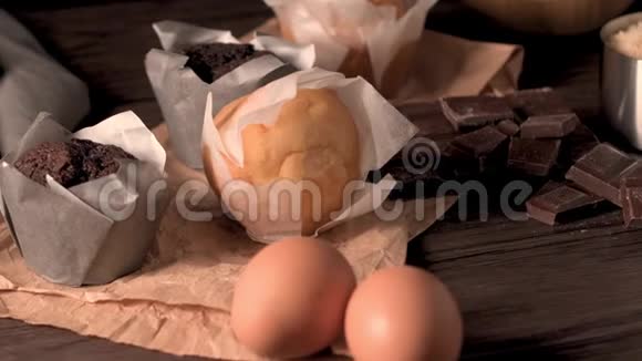 美味的自制松饼视频的预览图