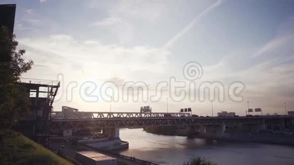 日落时分的莫斯科城视频的预览图