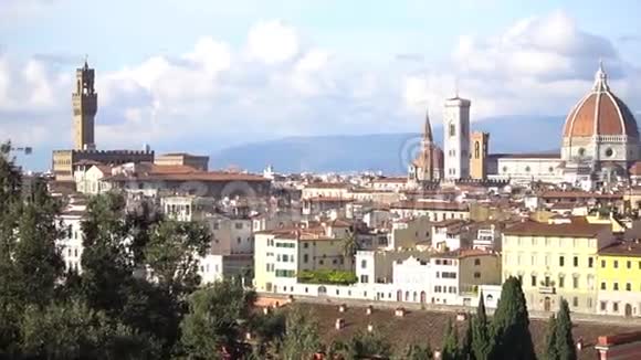美丽的佛罗伦萨和大教堂圣玛丽亚德尔菲奥雷佛罗伦萨意大利视频的预览图