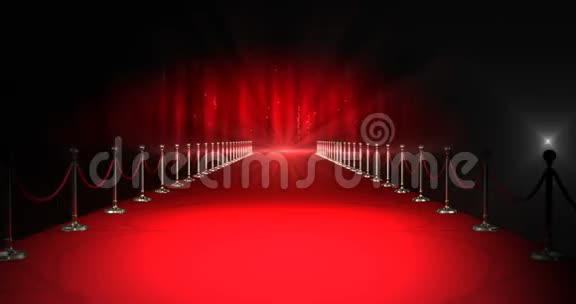 红色地毯红色背景有聚光灯视频的预览图
