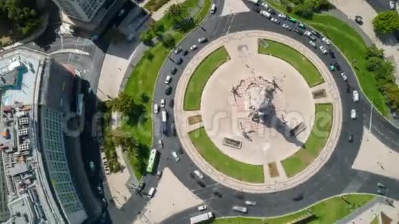 里斯本葡萄牙空中时差市中心夏季无人机从上面视频的预览图