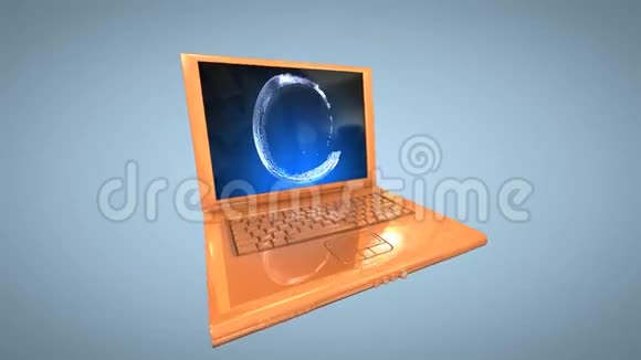 带有互联网符号的笔记本电脑动画视频的预览图