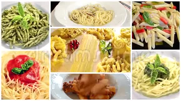 意大利面食拼贴视频的预览图