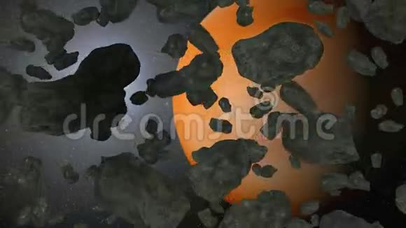 空间小行星带三维动画视频的预览图
