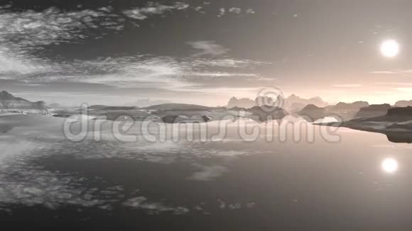 山湖夕阳视频的预览图
