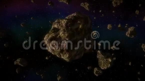 小行星在空间生成的视频视频的预览图