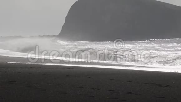 海洋山羊岩海滩索诺马县加利福尼亚州冬季视频的预览图