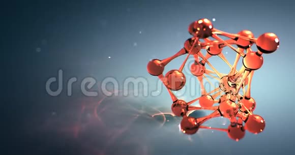 分子或原子纳米研究化学概念无缝循环动画8k4kUHD视频的预览图