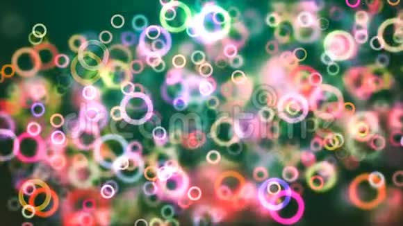高清循环背景与漂亮的彩色泡泡视频的预览图