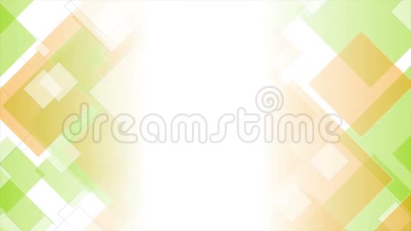绿色橙色方块的几何视频动画视频的预览图