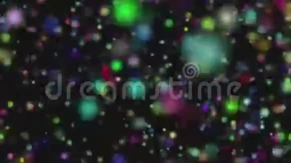七彩雪落的动画球体视频的预览图