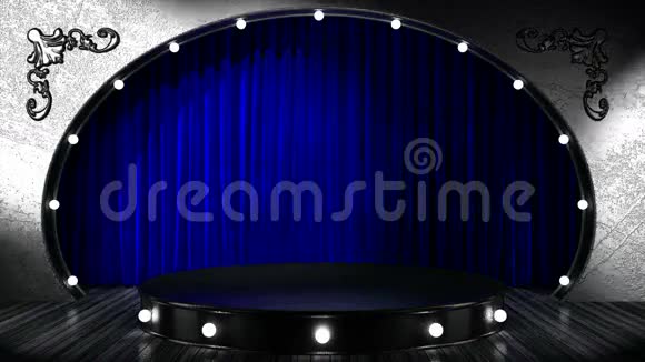 银色舞台上的循环灯视频的预览图