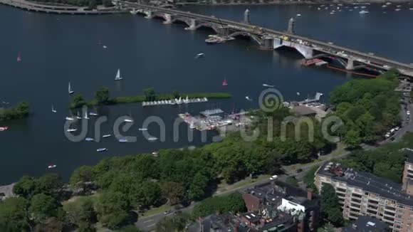 波士顿城市鸟瞰图视频的预览图