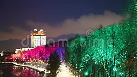 俄罗斯莫斯科圣诞新年装饰视频的预览图