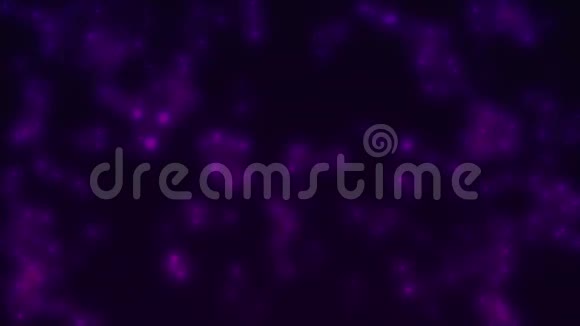 深紫色背景有数百个小的闪亮粒子视频的预览图