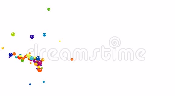 五颜六色的鲜艳40的彩虹色标志视频的预览图