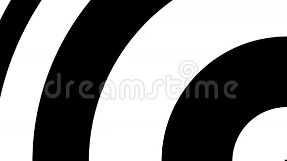 黑色背景上的同心方格和圆圈动画视频的预览图