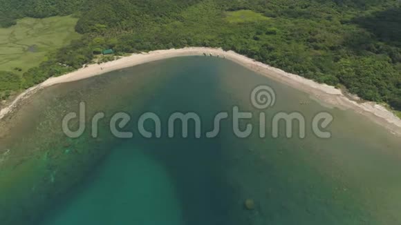 带帕劳岛海滩的海岸菲律宾视频的预览图