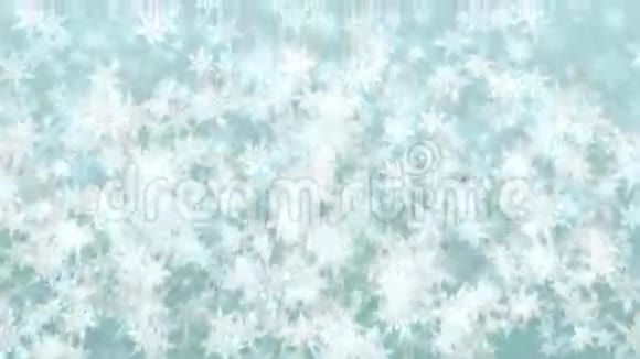 美丽的圣诞雪花飘落视频的预览图
