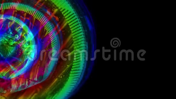 动感旋转抽象画彩虹无缝回转动画新品质艺术欢乐多彩动感视频的预览图