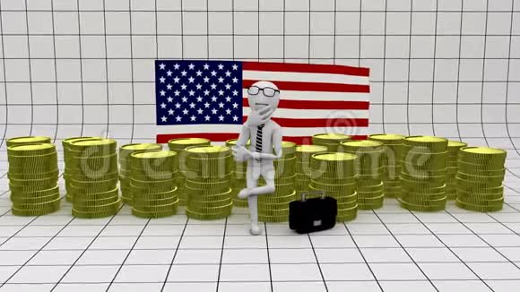 美国的商业金融概念视频的预览图