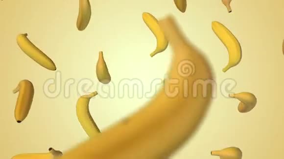 在渐变背景下飞行香蕉视频的预览图