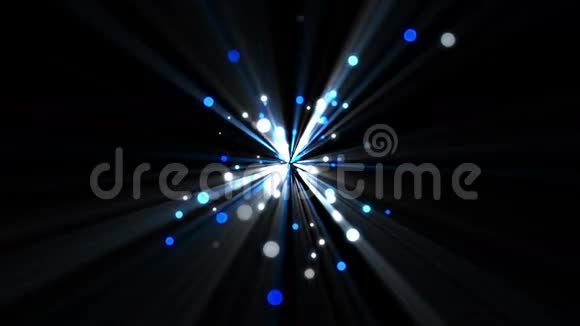 蓝点从闪亮的星星上移动过来视频的预览图