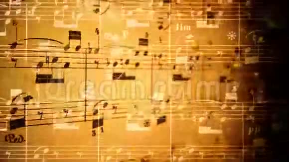 音乐音符流动循环视频的预览图