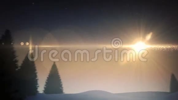 在圣诞树上闪烁着神奇的光芒视频的预览图