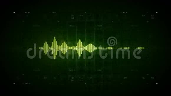 4K音频波形单绿色视频的预览图