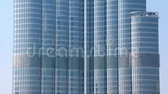 迪拜塔世界上最高的摩天大楼阿联酋迪拜视频的预览图